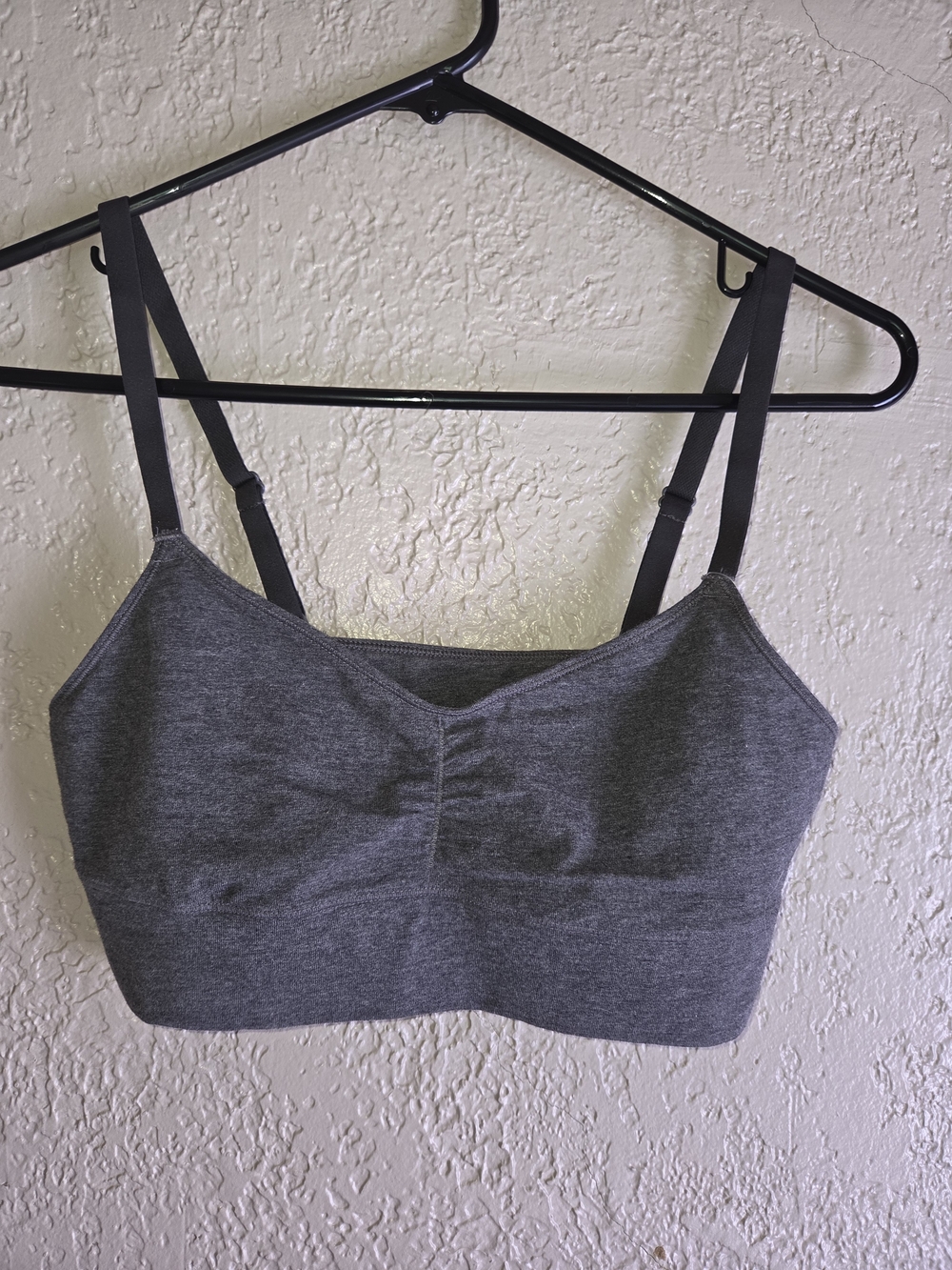 Aerie Everyday Gray Seamless Stretch Bralette with Adjustable Straps